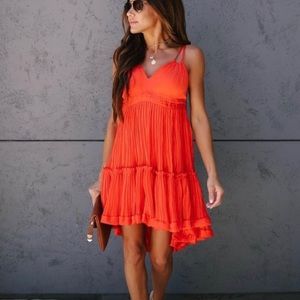 Pleated Babydoll Dress